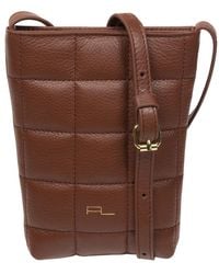 Pure Luxuries - 'Elouise' Dark Nappa Leather Cross Body Phone Bag - Lyst
