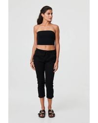 Izabel London - High Waist Skinny Cropped Trousers - Lyst