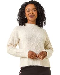 Roman - Petite Cable Knit Jumper - Lyst