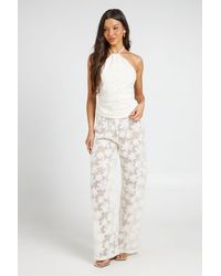 Boohoo - Ditsy Crochet Trouser - Lyst