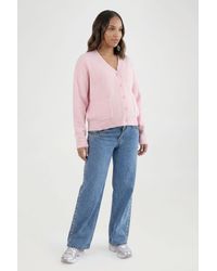 Boohoo - Maternity Soft Knit Pocket Detail V Neck Cardigan - Lyst