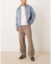 ASOS - Smart Wide Leg Trousers With Triple Pleats - Lyst