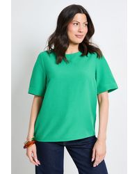 PRINCIPLES - Bubble Crepe Crew Neck T-Shirt - Lyst