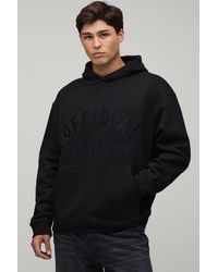 BoohooMAN - Heavyweight Embroidered Oversized Hoodie - Lyst