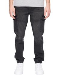 Crosshatch - Malimore Cuffed Ankle Cargo Jeans Wash) - Lyst