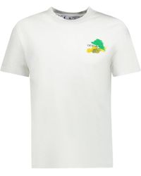 Off-White c/o Virgil Abloh - Off- Brush Arrows Printed Logo Skate Fit T-Shirt - Lyst
