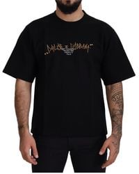 Dolce & Gabbana - Herren Logo Baumwoll Rundhals T-Shirt - Lyst