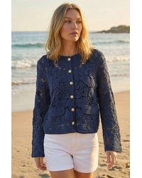 Roman - Crochet Knit Jacket - Lyst
