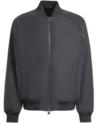 adidas - Teamgeist Solid Patterned Zipped Pocket Mock Neck Ribbed Cuff Bomber Jacket - Lyst