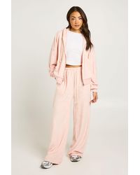 Boohoo - Towelling Boxy Crop Hooded Tracksuit - Lyst