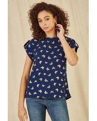 Yumi' - Foil Butterfly Print Top - Lyst