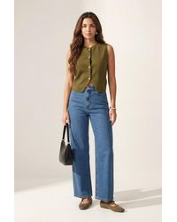Urban Bliss - Striaght Leg Jean Mid Blus - Lyst