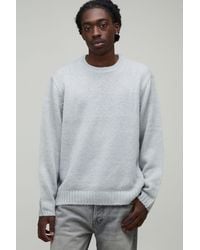 BoohooMAN - Relaxed Fit Brushed Knitted Jumper - Lyst
