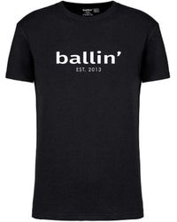 Ballin Amsterdam - Est. 2013 Tee Ss Regular Fit Shirt Zwart - Lyst