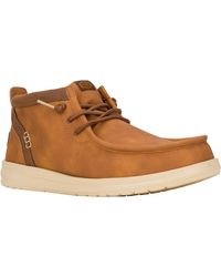 HEYDUDE - Wally Mid Gripr Classic Polyurethane Cognac/ Boots - Lyst