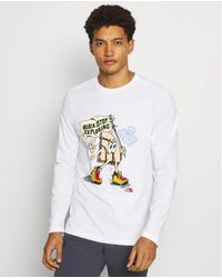 The North Face - Long Sleeve Graphic T Shirt Cotton - Lyst