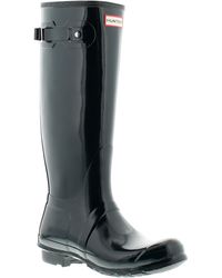 HUNTER - Original Tall Gloss Ladies Wellies Wellington - Lyst