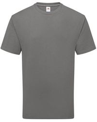 Fruit Of The Loom - Adult Cotton T-Shirt (Light Graphite) - Lyst