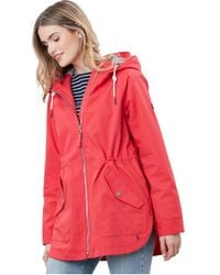 Joules - Shoreside Hooded Waterproof Jacket Coat Cotton - Lyst