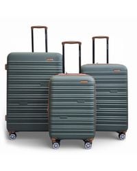 Infinity Leather - Expandable Hard Shell Abs Suitcase 8 Wheel Set Travel Large Luggage - Lyst