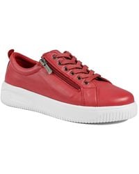 Jones Bootmaker - Anara Zip & Lace Leather Trainers - Lyst