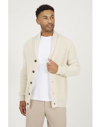 Brave Soul - Shawl Collar Chunky Knit Cardigan - Lyst