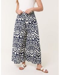 Blue Vanilla - Shirred Waist Wide Leg Trousers - Lyst