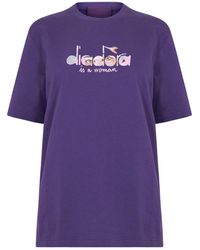 Diadora - Eye Lettering Crew Neck Short Sleeve Jersey T-Shirt - Lyst