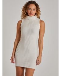 Pink Vanilla - Wide Brushed Rib Sleeveless Dress - Lyst
