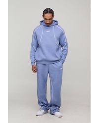 BoohooMAN - Regular Fit Hooded Tracksuit With Piping - Lyst