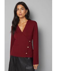 Wallis - Wrap Front Jumper - Lyst