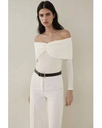 Hiccup - Off Shoulder Textured Top - Lyst