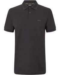 BOSS - Hbg Paul Polo Contrast Striped Trim Shirt - Lyst
