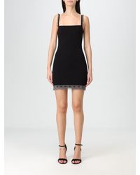 Chiara Ferragni - Geribbelde Gebreide Mini Jurk Met Kanten Afwerking - Lyst