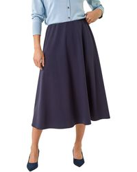 Roman - Petite Ponte Stretch Midi Skirt - Lyst