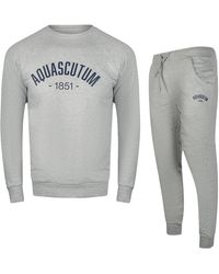 Aquascutum - Old School Crewneck Tracksuit Pants Set Cotton - Lyst