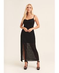 Gini London - Animal Cowl Midi Dress - Lyst