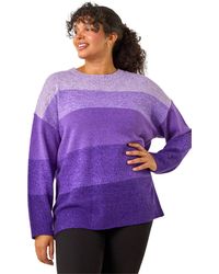 Roman - Curve Ombre Stripe Knit Jumper - Lyst