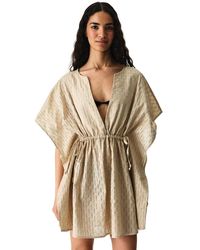Penti - Oversized Cotton Textured Mini Kaftan - Lyst