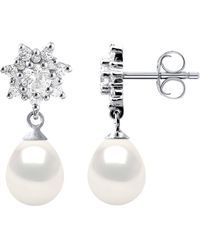 Diadema - Earrings Dangle Freshwater Pearls 7-8Mm Pears Jewelery 925 - Lyst
