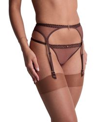 Aubade - Sheer Emotion Suspender Belt - Lyst