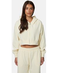 Good For Nothing - Vintage Wash Cropped Zip Through Hoodie - Lyst
