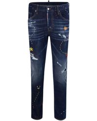 DSquared² - Skater Jean Dark Monster Maze Wash Jeans Cotton - Lyst