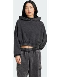 adidas Originals - Acid-Wash Crop Hoodie - Lyst