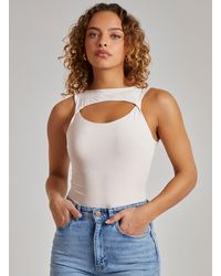 Pink Vanilla - Slinky Sleeveless Letterbox Bodysuit - Lyst