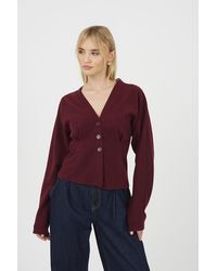 Brave Soul - Long Sleeve Button Down Top With Pleats - Lyst