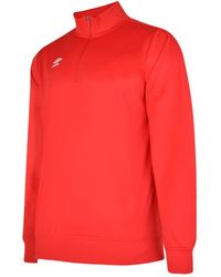 Umbro - Club Essential Half Zip Sweatshirt (Vermillion) - Lyst