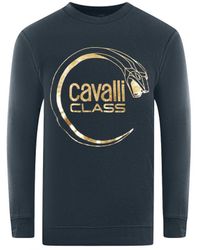 Class Roberto Cavalli - Piercing Snake Logo Sweatshirt - Lyst