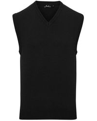 PREMIER - Knitted Sleeveless Sweater Vest - Lyst