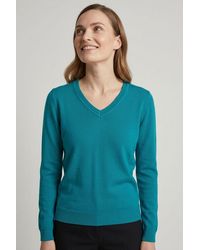 Izabel London - Slim Fit V-Neck Lightweight Jumper - Lyst
